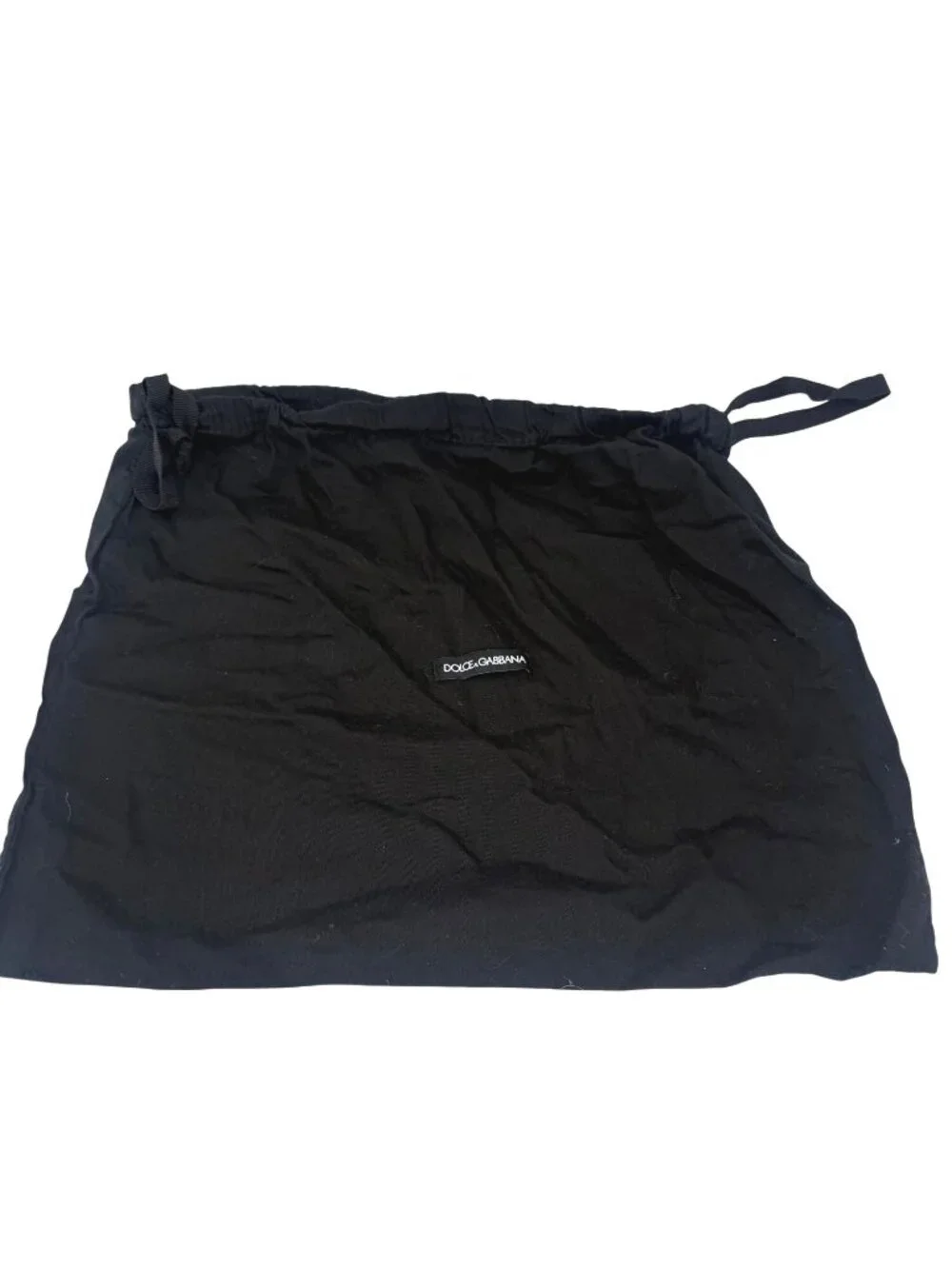 Dolce & Gabbana Black Dust Bag Cover Bag Cotton 17.5x13